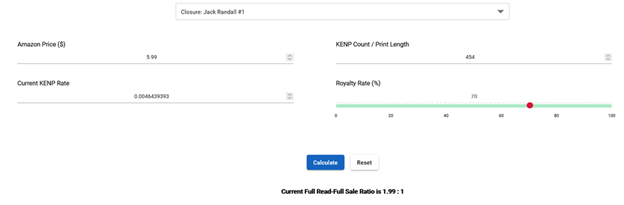 Full Read-Full Sale Calculator, and some other new features.